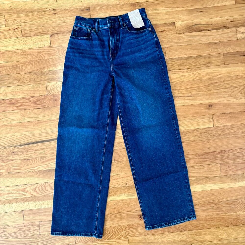 NWT Madewell Perfect Vintage Wide-Leg Jean in Nighthawk Size 26